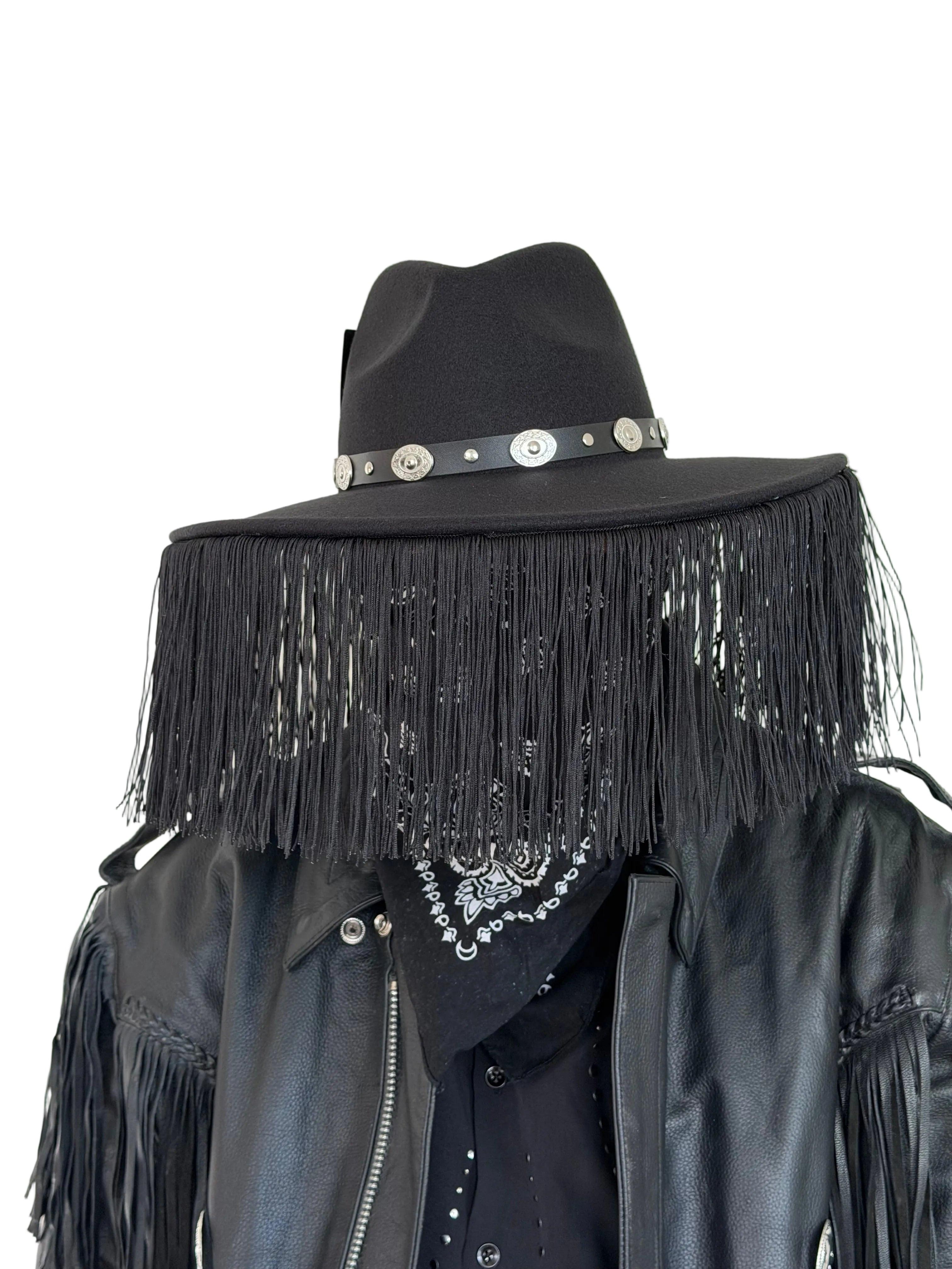 BLACK LEATHER'S REPLICA HAT – Red Leather