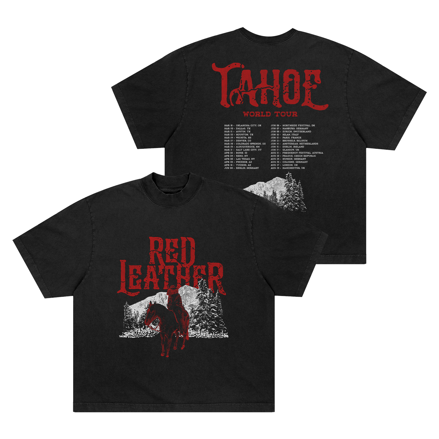 Tahoe World Tour T-Shirt – Red Leather