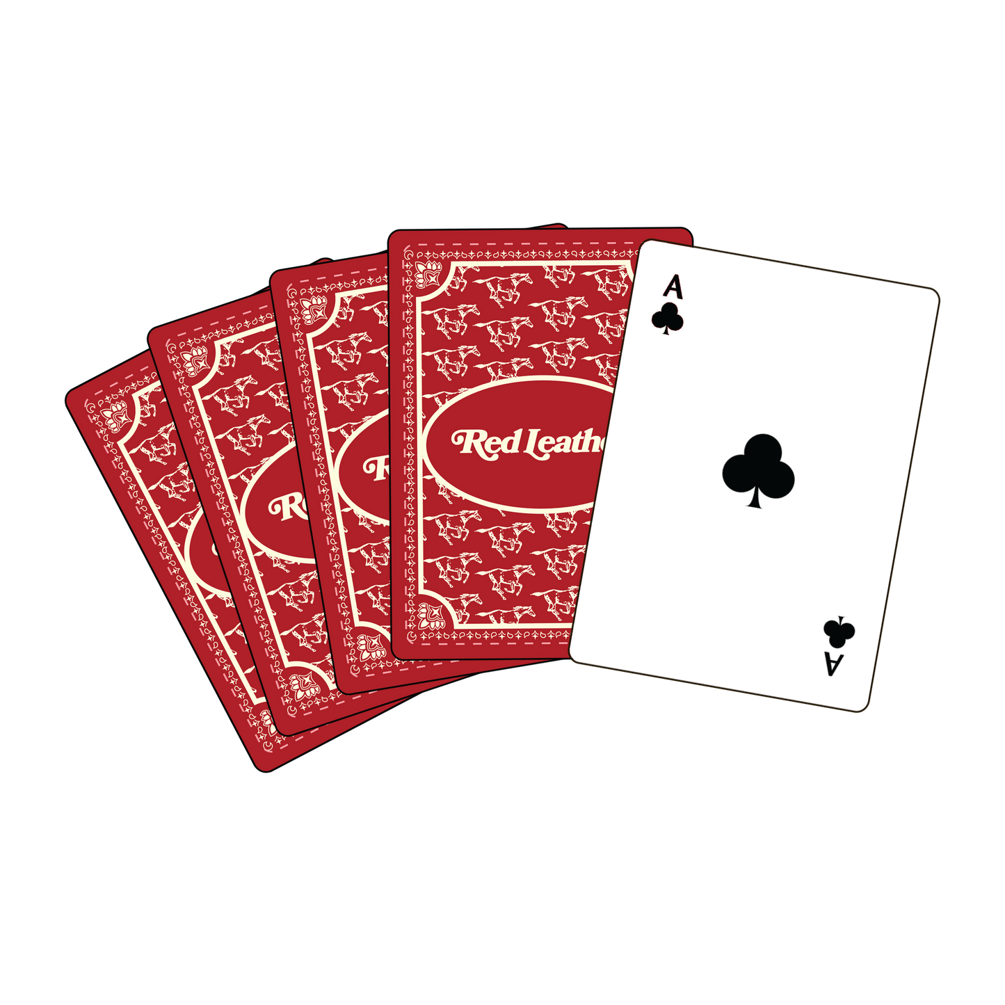 Red Leather Custom Playing Cards