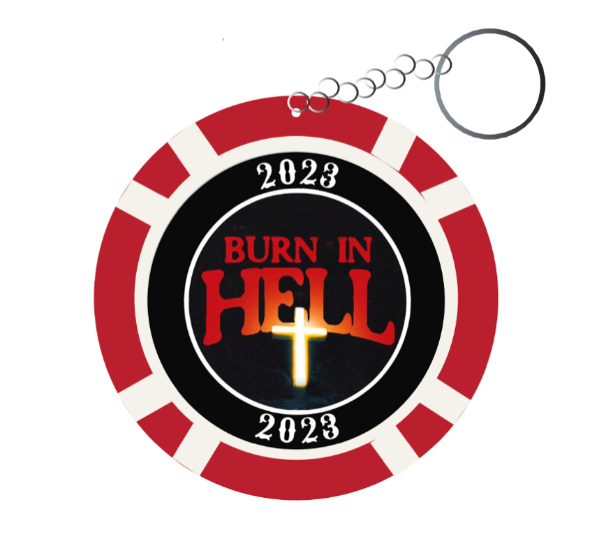 RED LEATHER POKER CHIP KEYCHAIN Red Leather