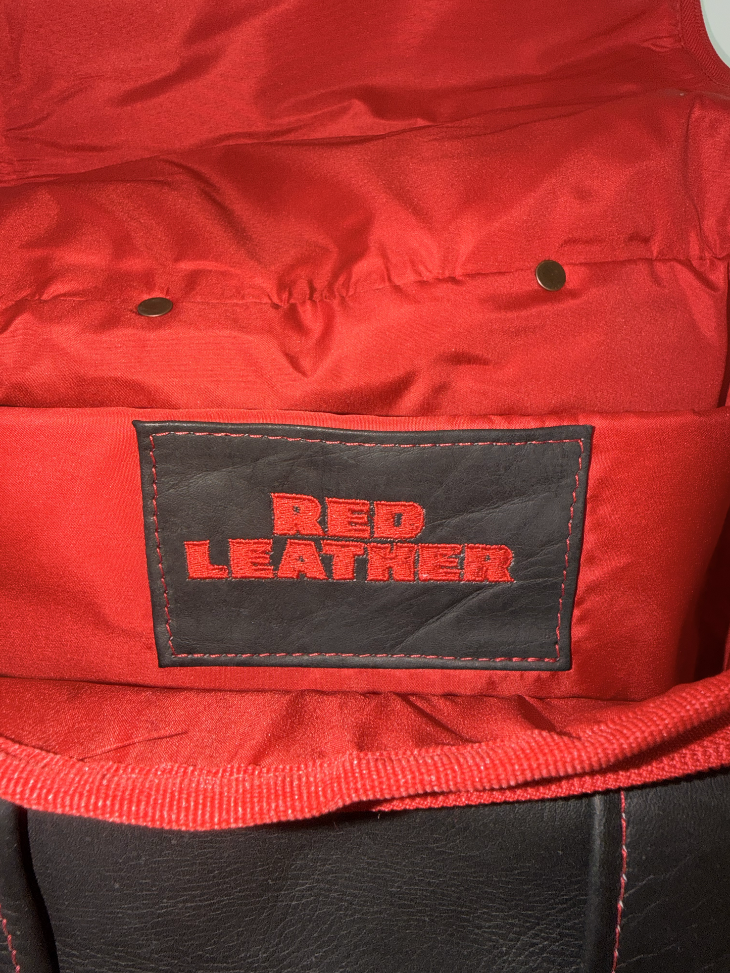 Red Leather Colombian Backpack — Handmade Limited Edition