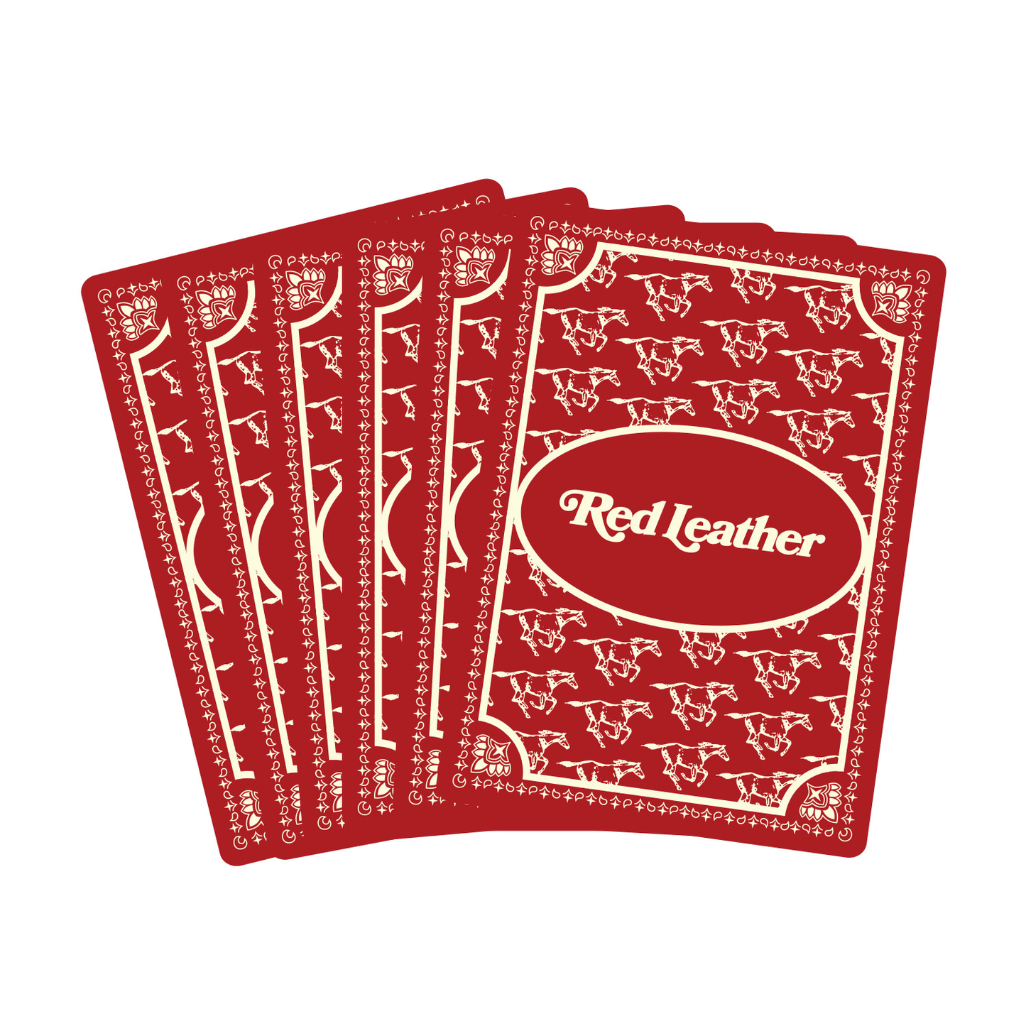Red Leather Custom Playing Cards