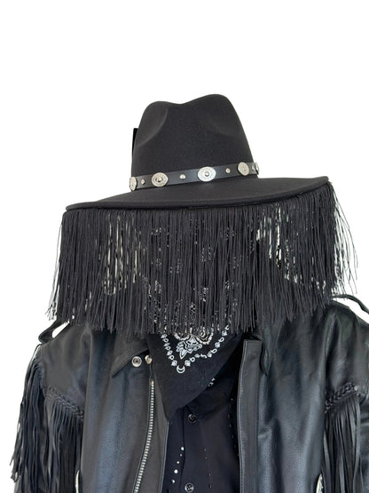 BLACK LEATHER'S HAT