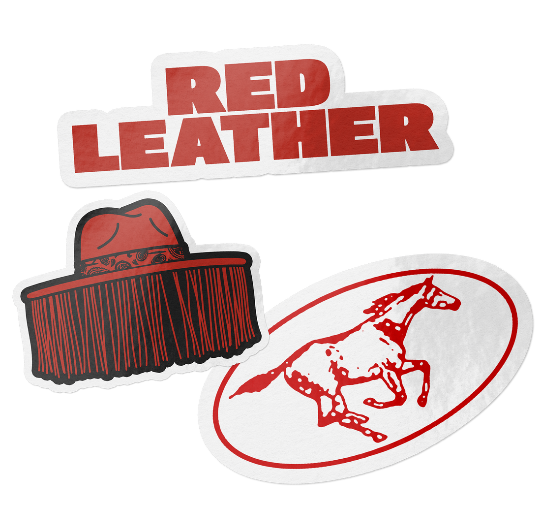 Red Leather Sticker Pack