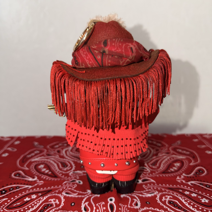 Custom Red Leather Labubu — Official Pop Mart Limited Edition