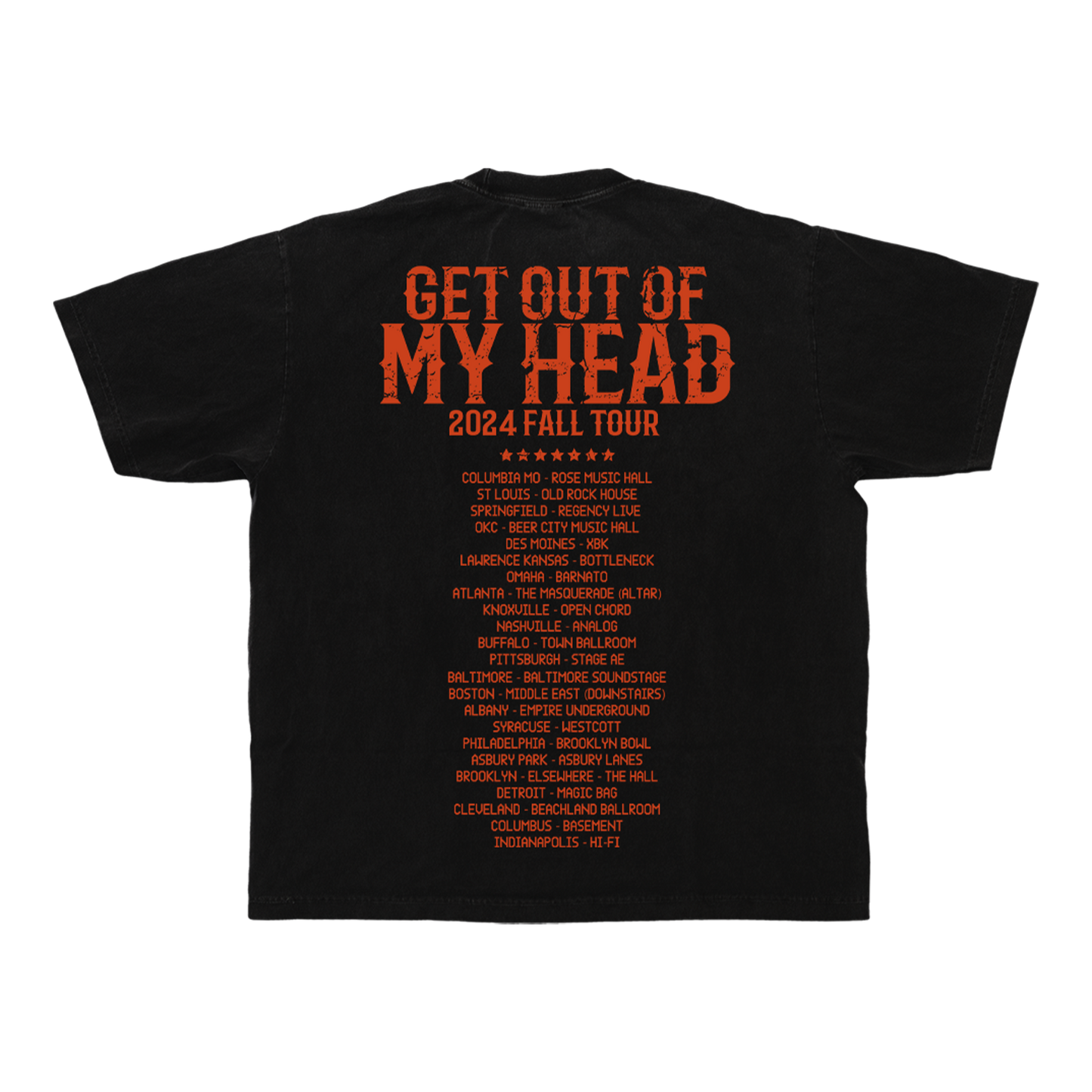 GET OUT OF MY HEAD TOUR T-SHIRT